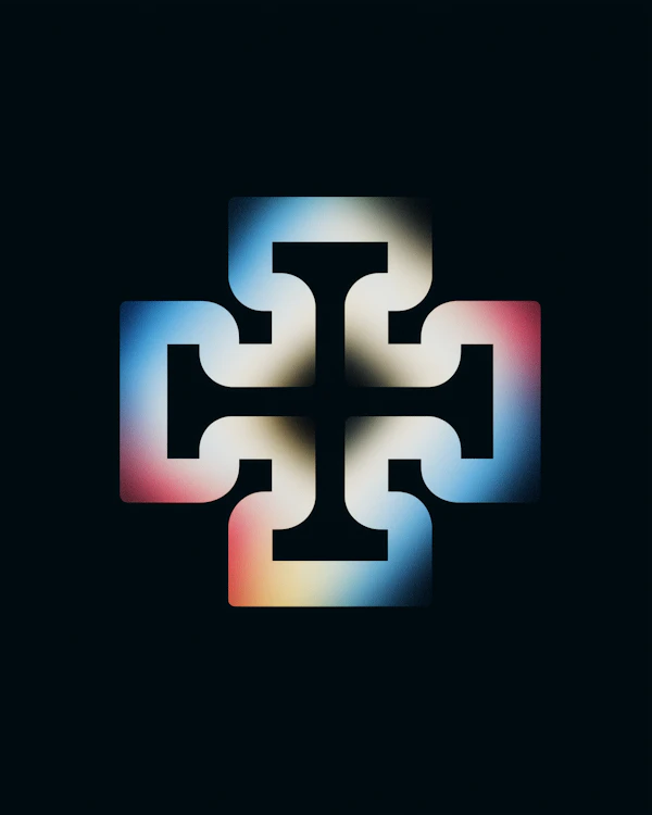 Glowing Abstract Cross