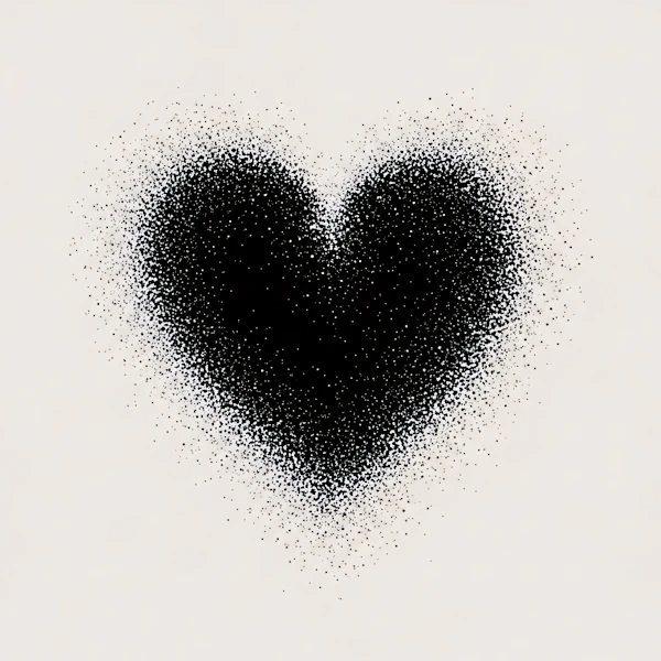 Stippled Heart Art