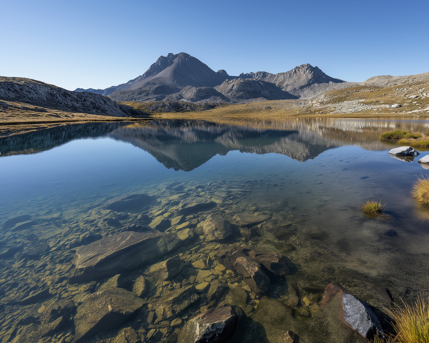 Serene Mountain Landscape with Reflective Lake