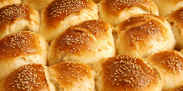 Freshly Baked Sesame Seed Bread Rolls