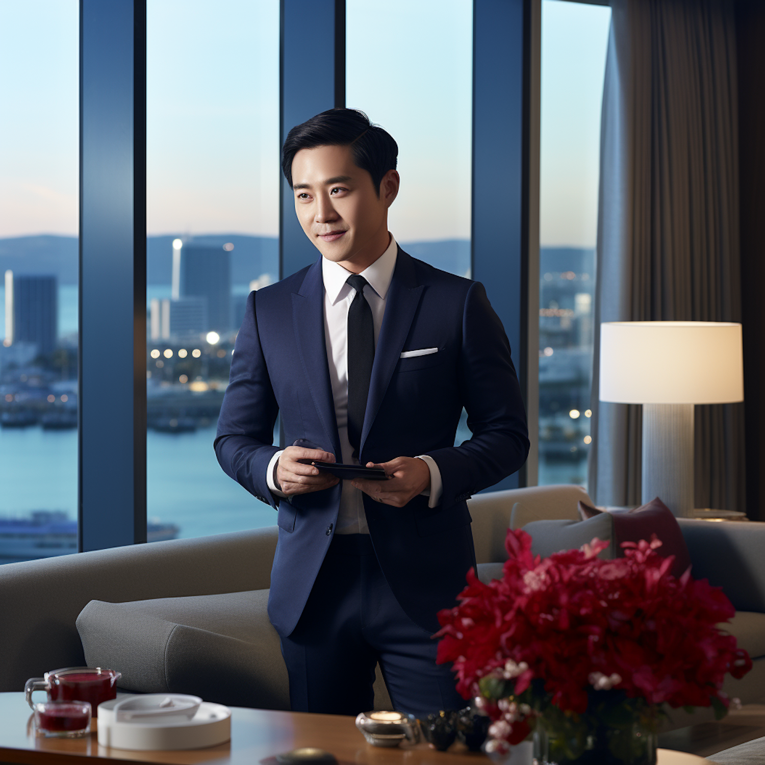 Elegant Businessman in Luxurious Interior