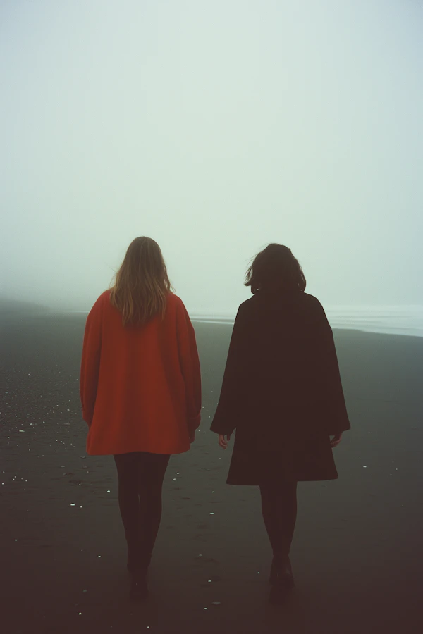 Misty Beach Walk