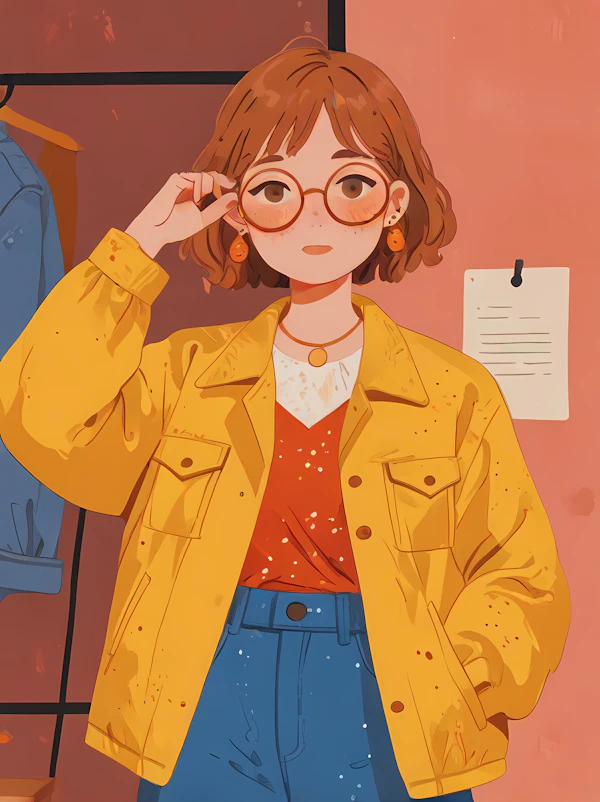 Young Woman in Yellow Jacket