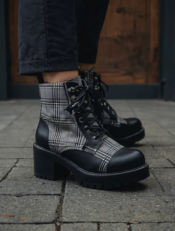 Stylish Plaid Boots