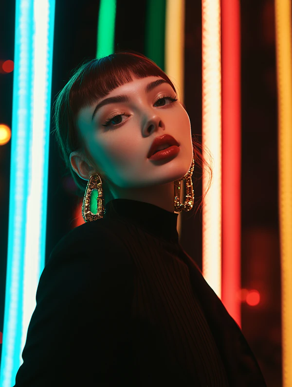 Neon Glamour Portrait