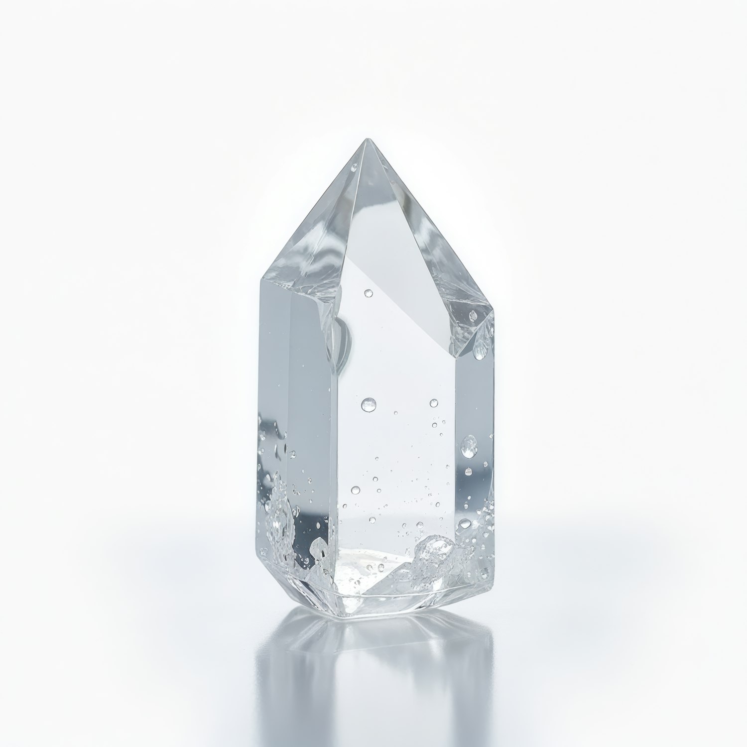 Faceted Crystal on Light Background