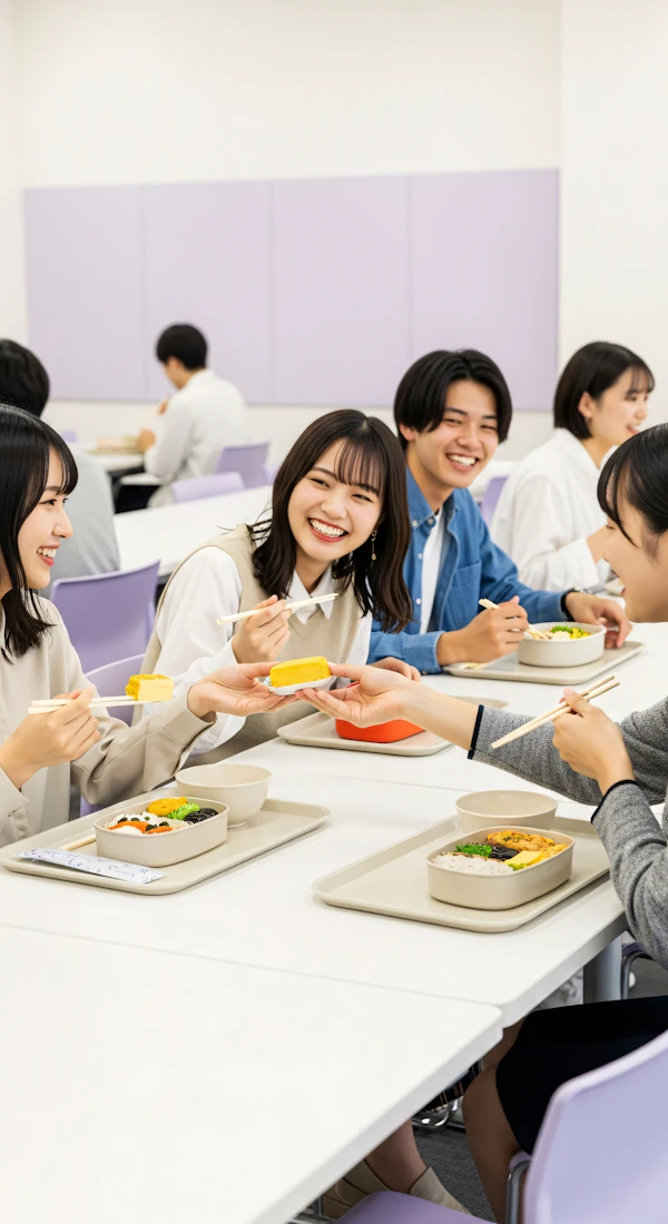 Students Dining Together