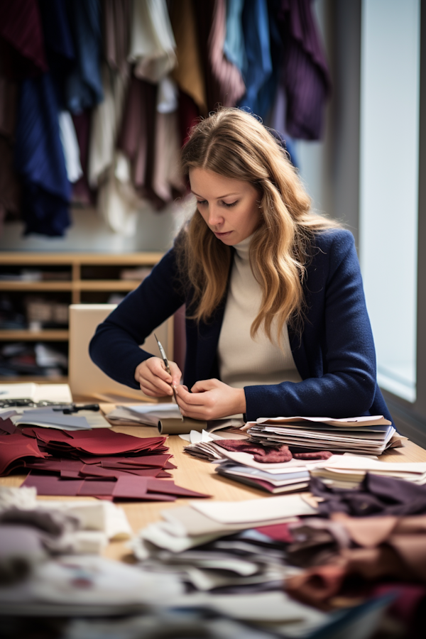 Designer at Work: Crafting Precision in Textiles