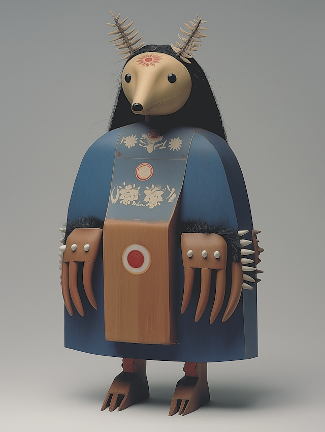 Anthropomorphic Wooden Sculpture