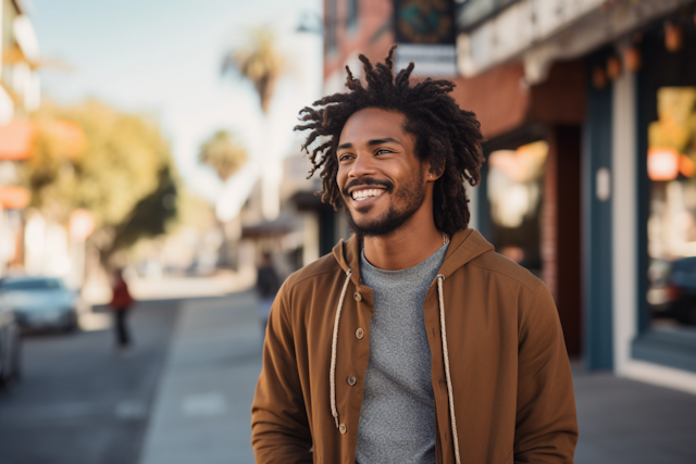 Joyful Dreadlocks Man