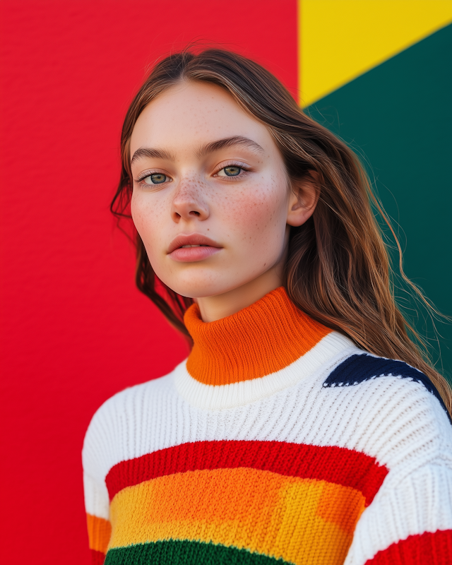 Vibrant Portrait of a Young Woman