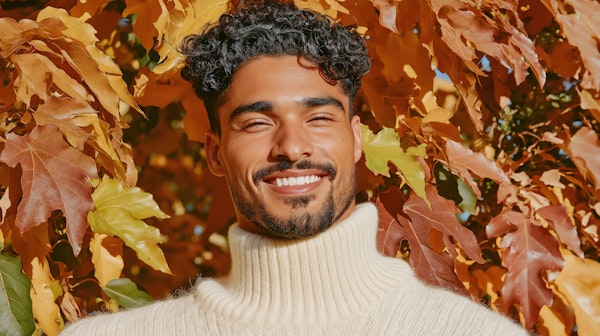 Man Smiling in Autumn