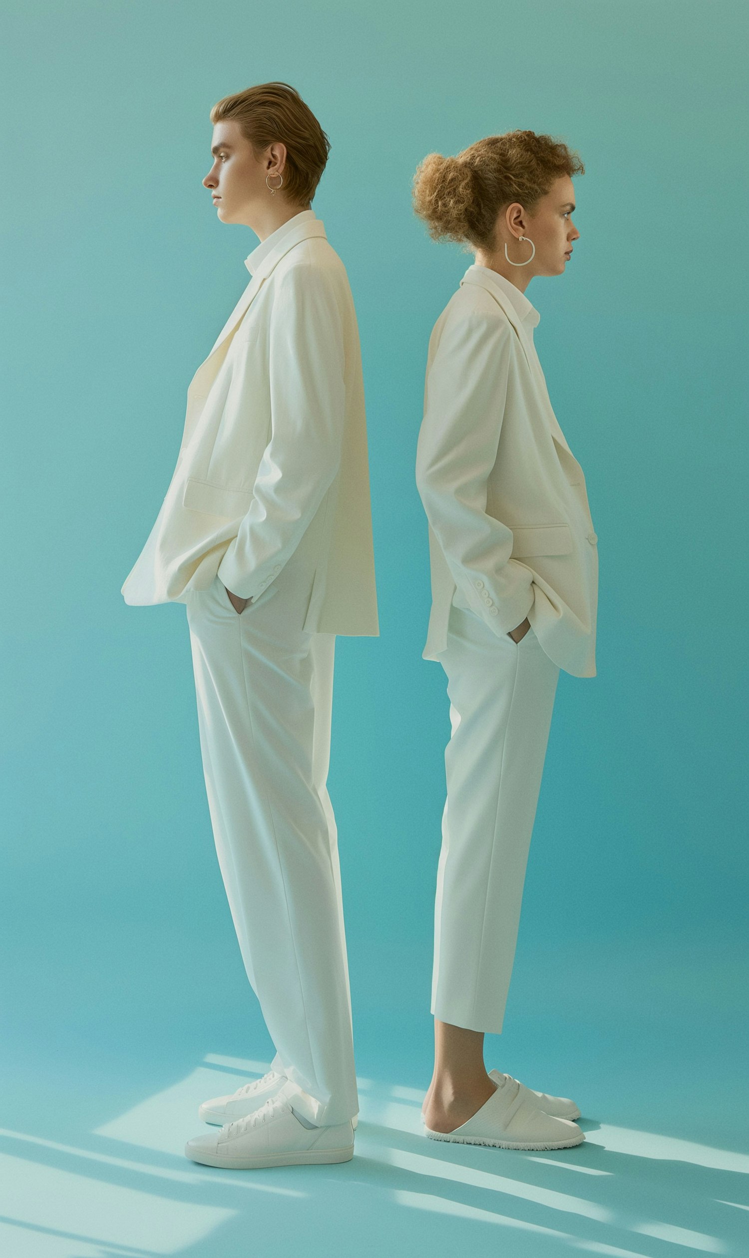 Back-to-Back in White Suits