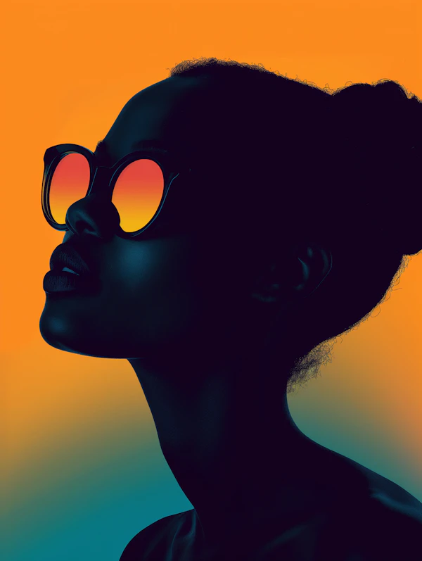 Gradient Silhouette Portrait