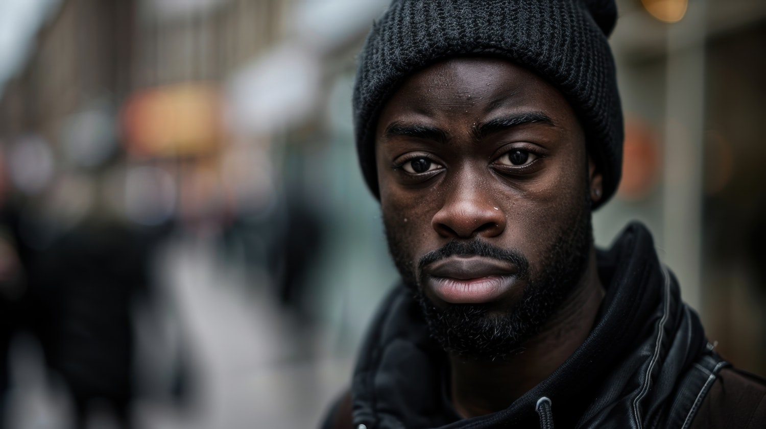 Contemplative Urban Portrait