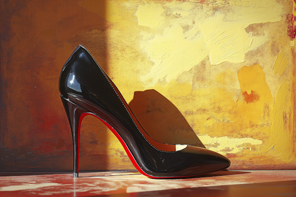 Elegant Noir Stiletto with Red Sole