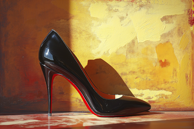 Elegant Luxury High Heel with Artistic Background