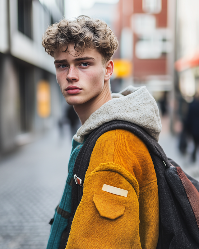 Young Man in Mustard Jacket