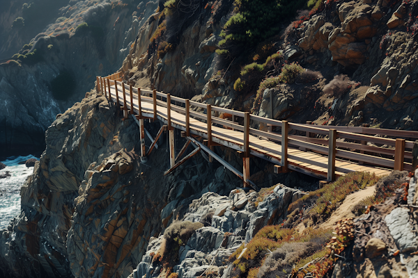 Serene Cliffside Boardwalk