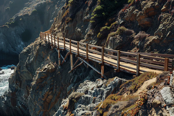 Serene Cliffside Boardwalk