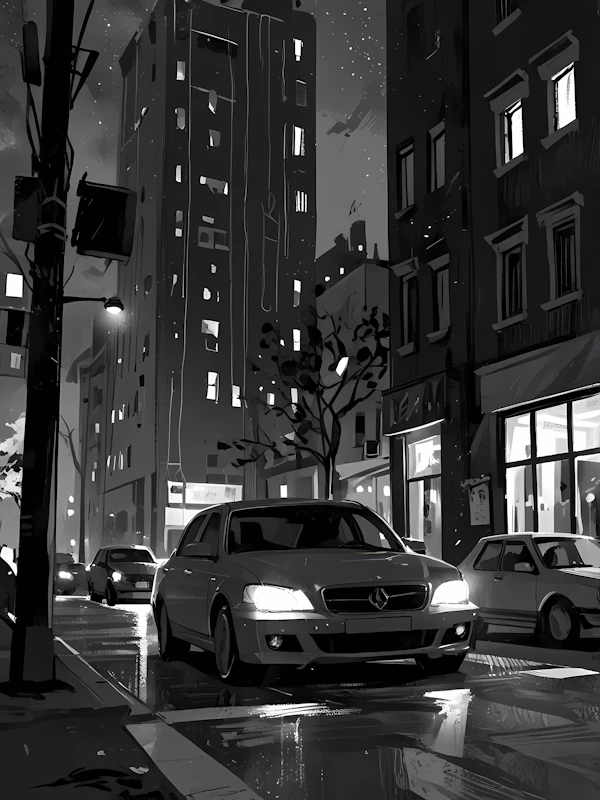 Urban Night Cityscape