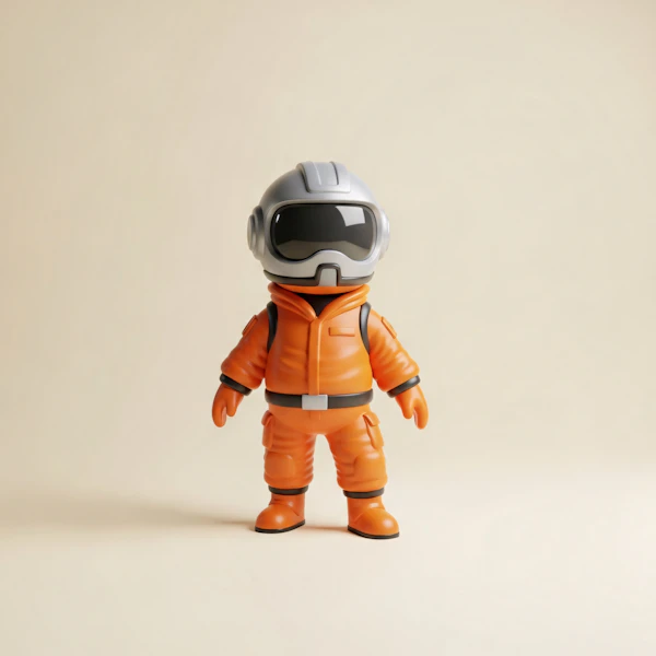 Stylized Astronaut Figure