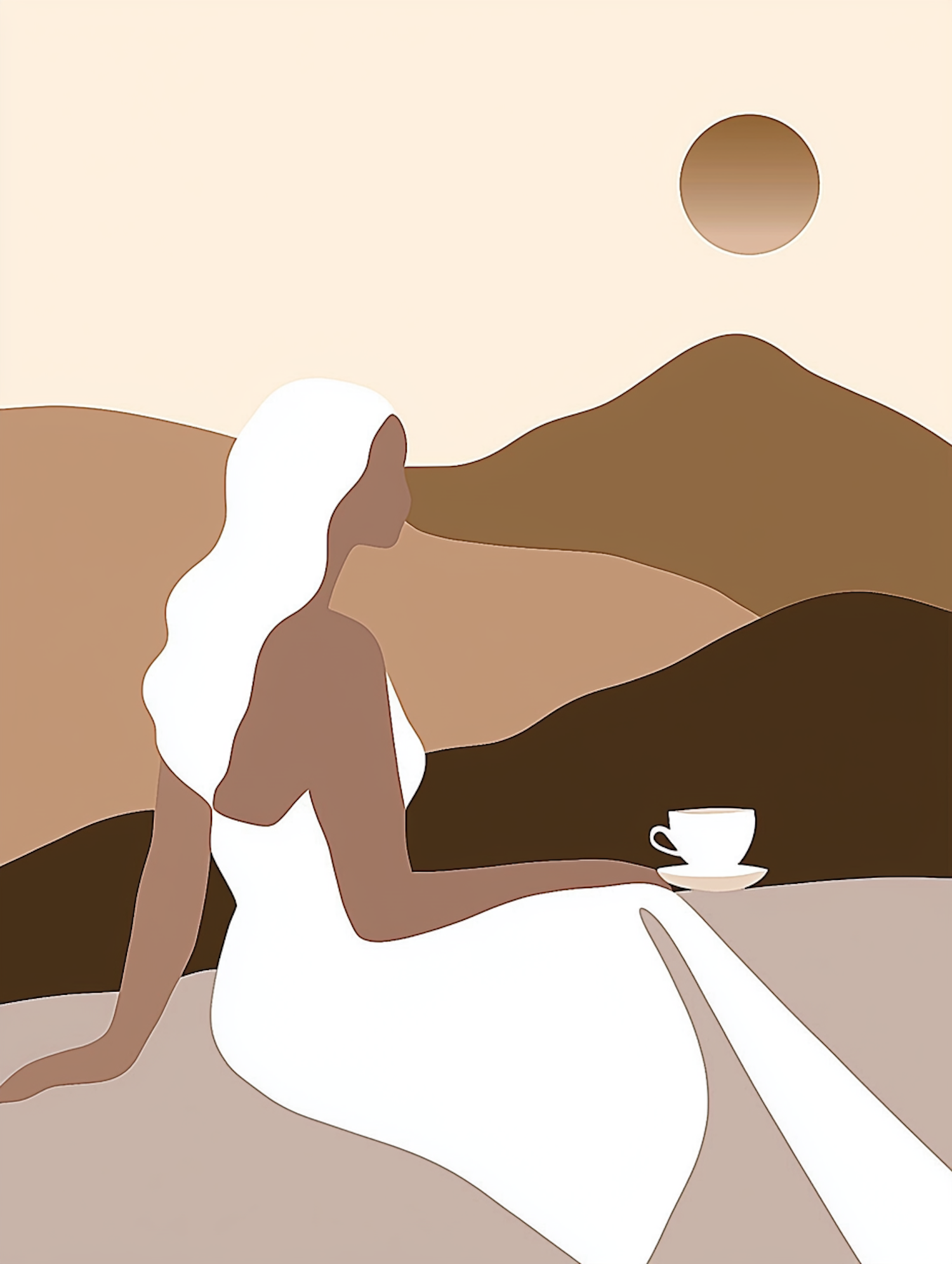 Serene Woman with Teacup