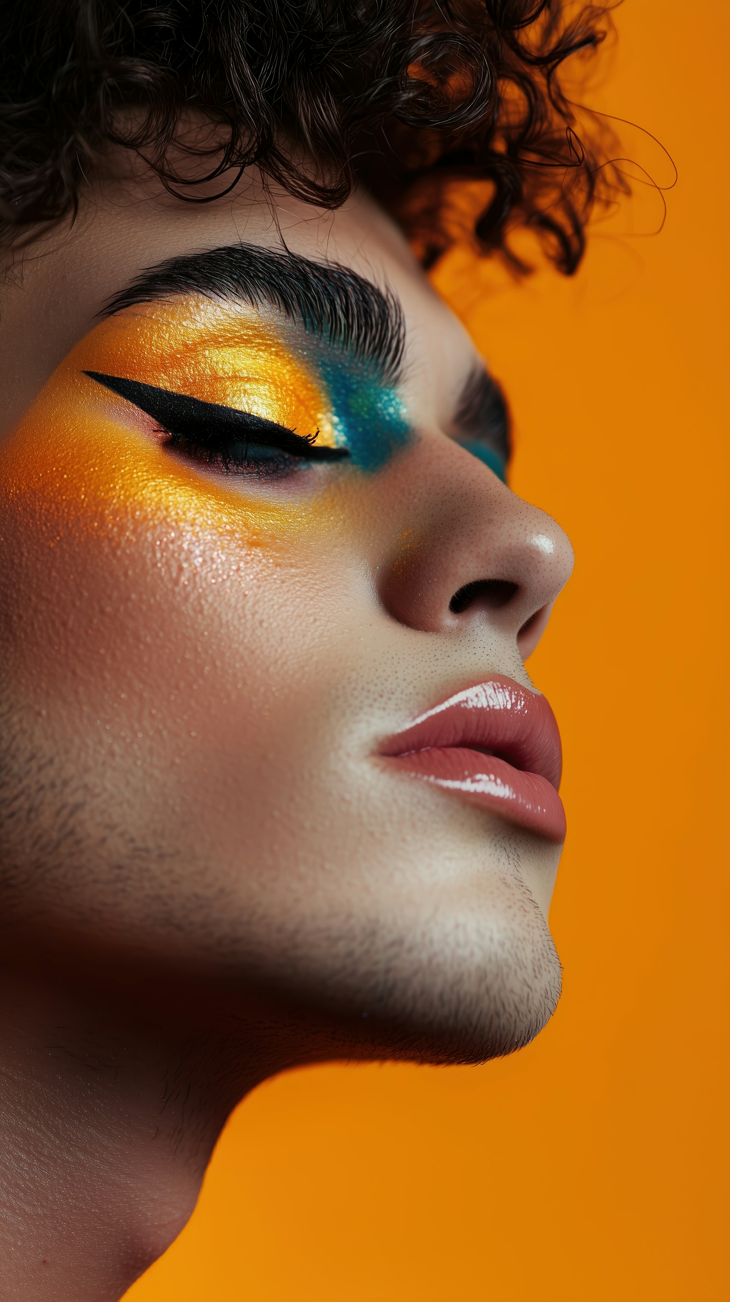 Vibrant Makeup Close-Up