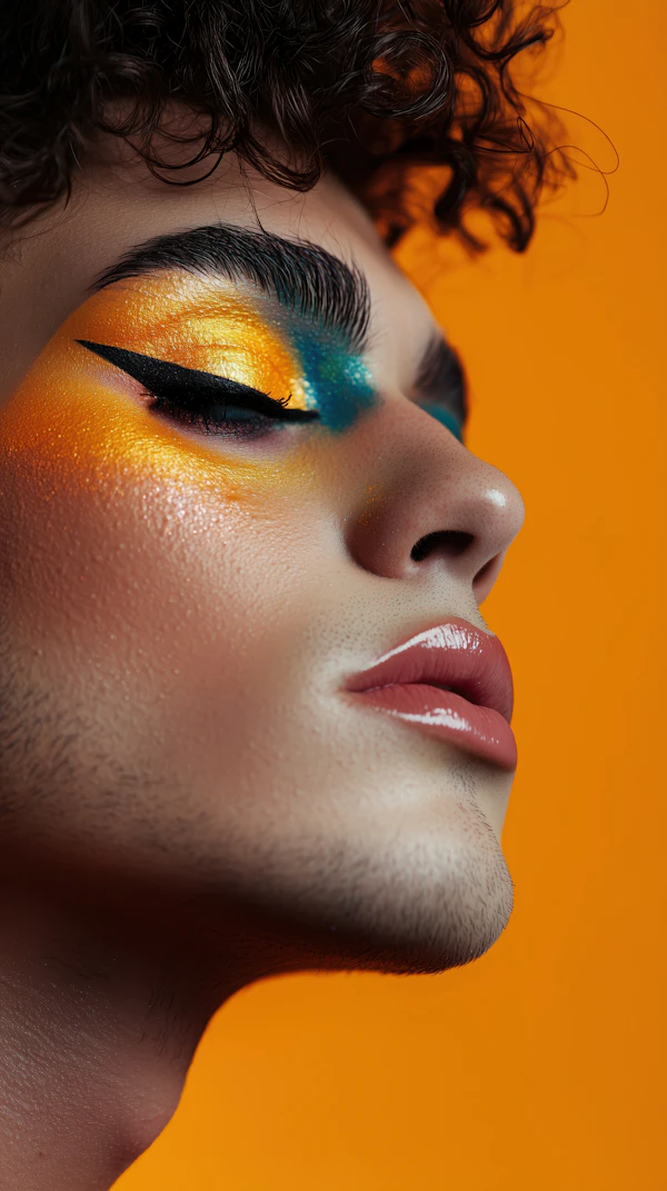Vibrant Makeup Close-Up