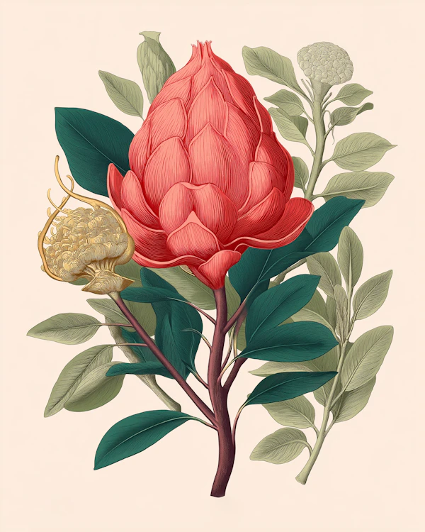Vibrant Protea Artwork