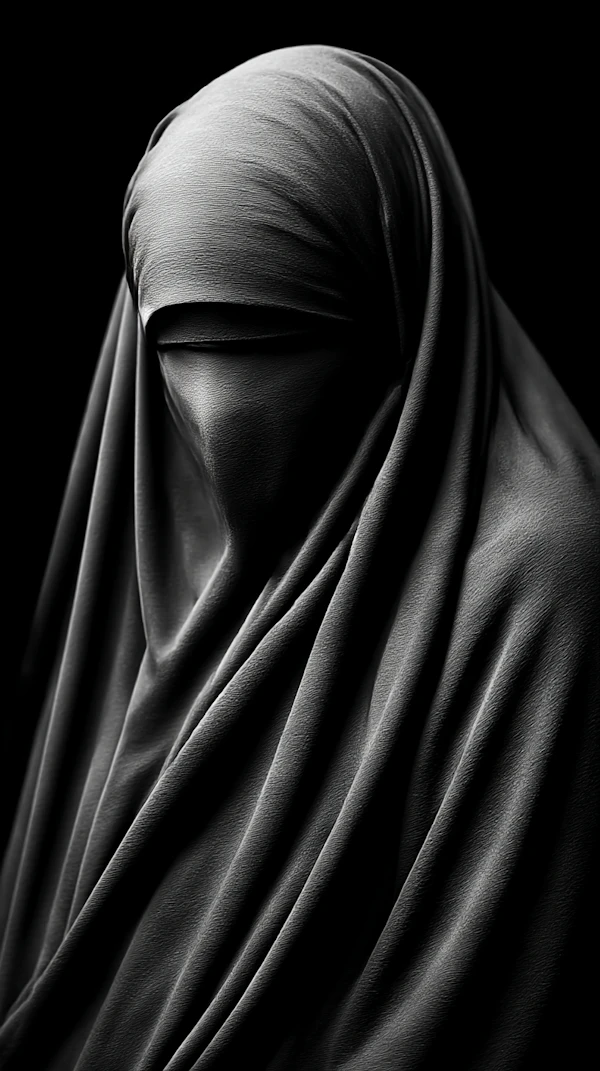 Draped Figure in Shadows