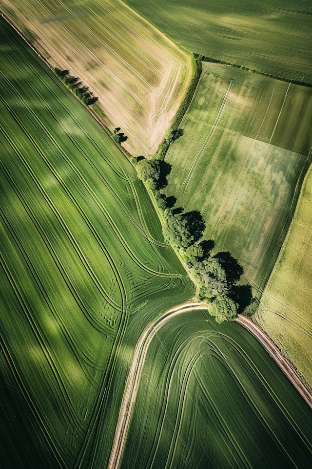 Aerial Agriculture Tapestry