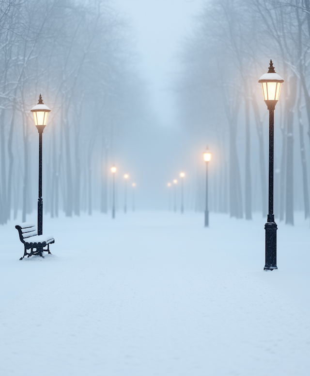 Serene Winter Path