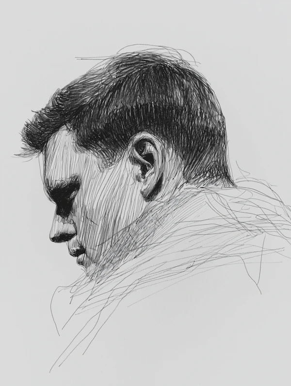 Monochromatic Profile Sketch