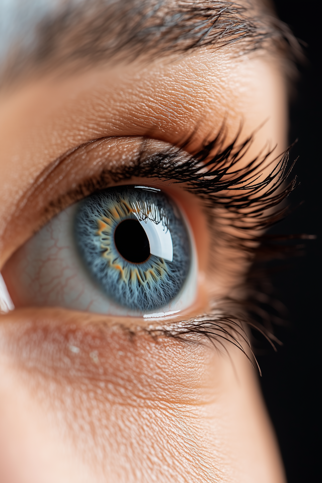 Striking Blue Human Eye Close-Up