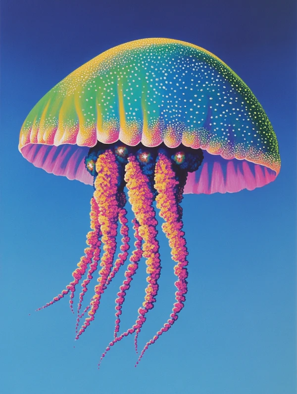 Colorful Jellyfish Art