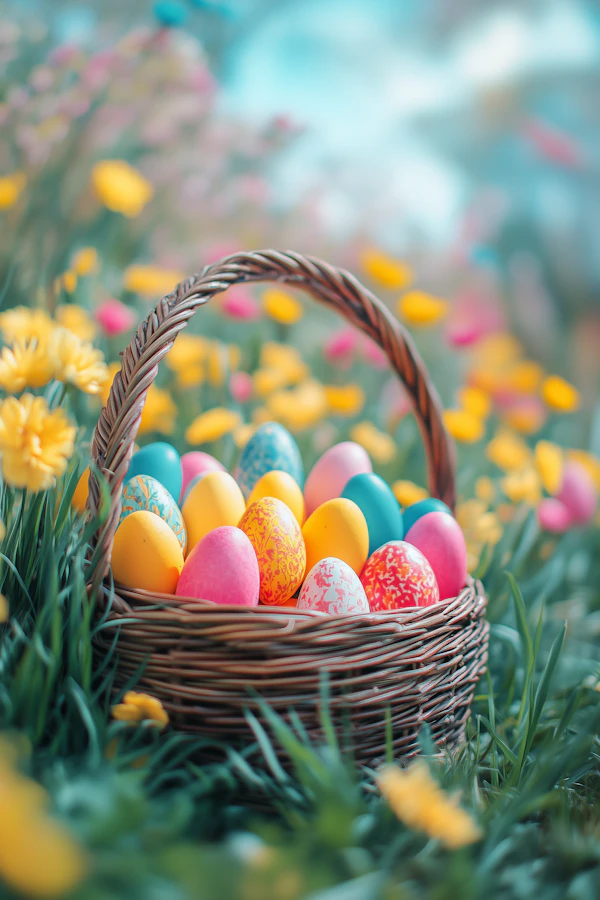 Easter Basket in Spring