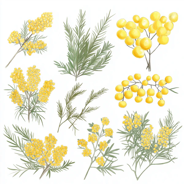 Mimosa Botanical Art