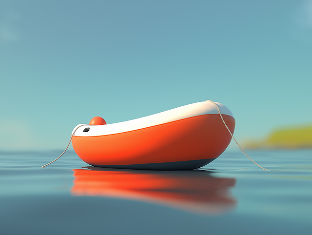 Tranquil Orange Boat