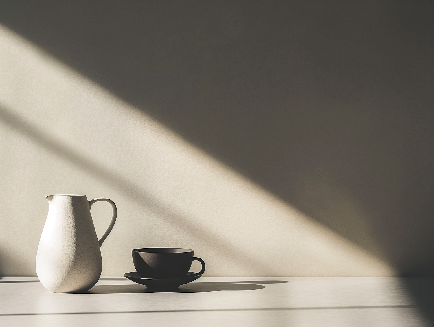 Minimalist Still Life with Jug and Cup