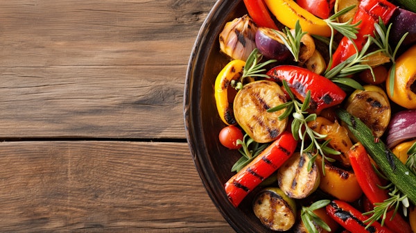 Grilled Vegetables on Plate