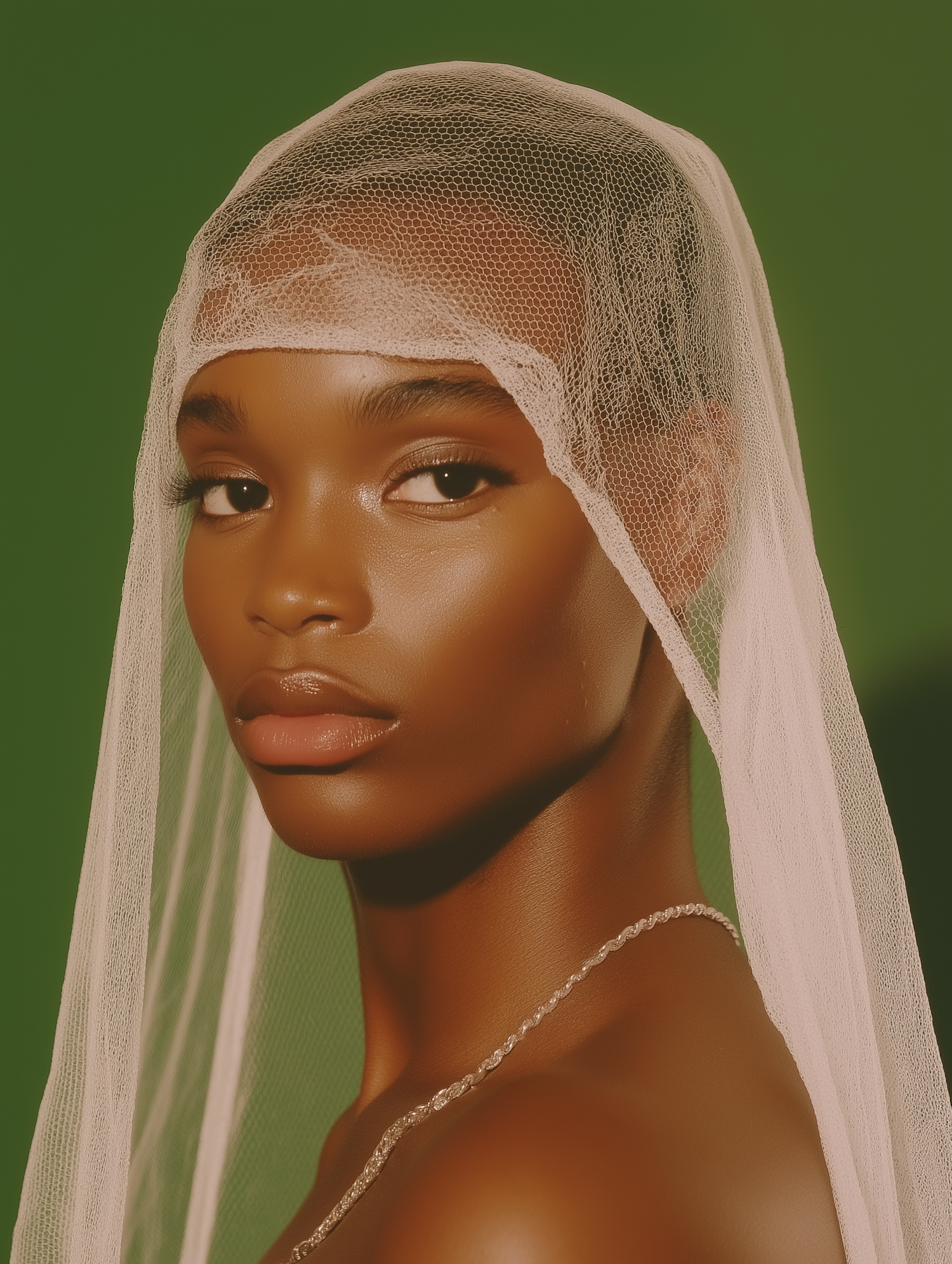 Serene Portrait with Veil