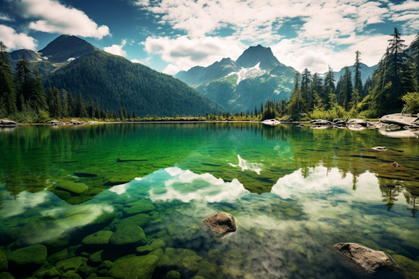 Tranquil Mountain Lake Oasis