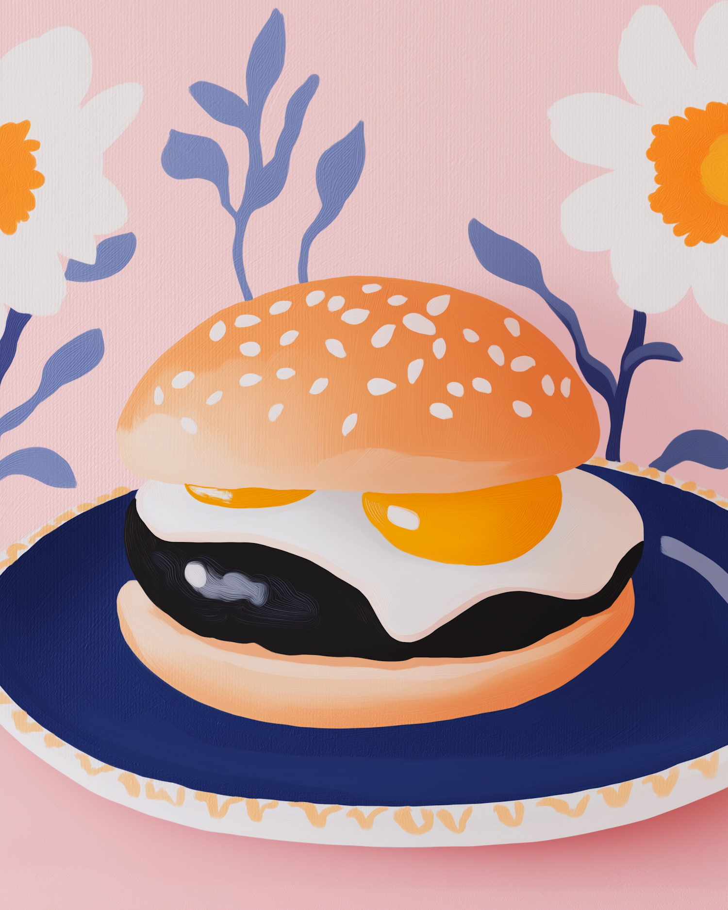 Stylized Burger Illustration