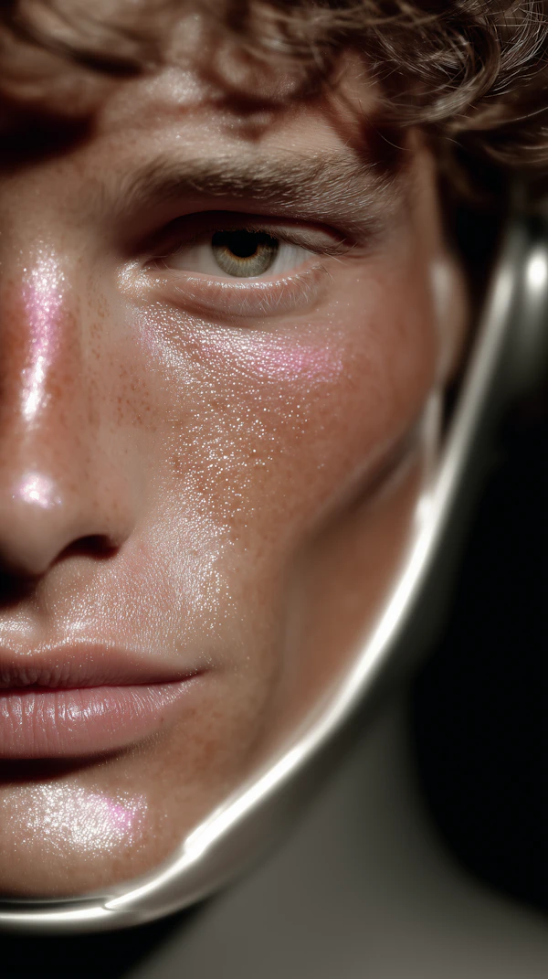 Close-Up Freckled Face