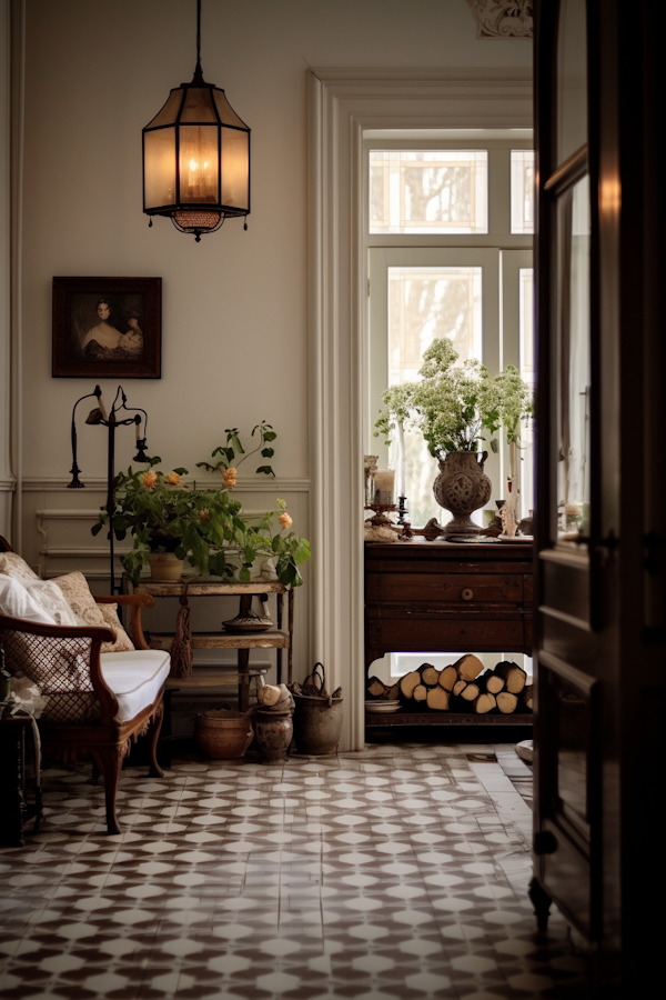 Vintage Charm: A Cozy Interior Tableau