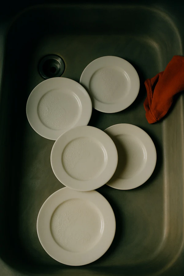 Kitchen Sink with Plates