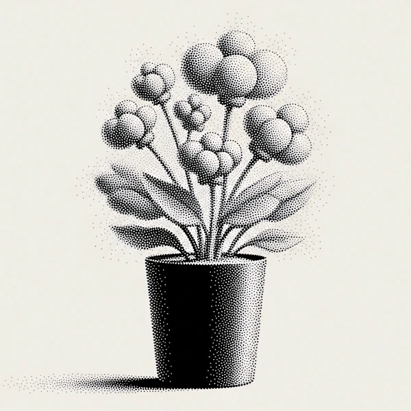 Halftone Plant Art