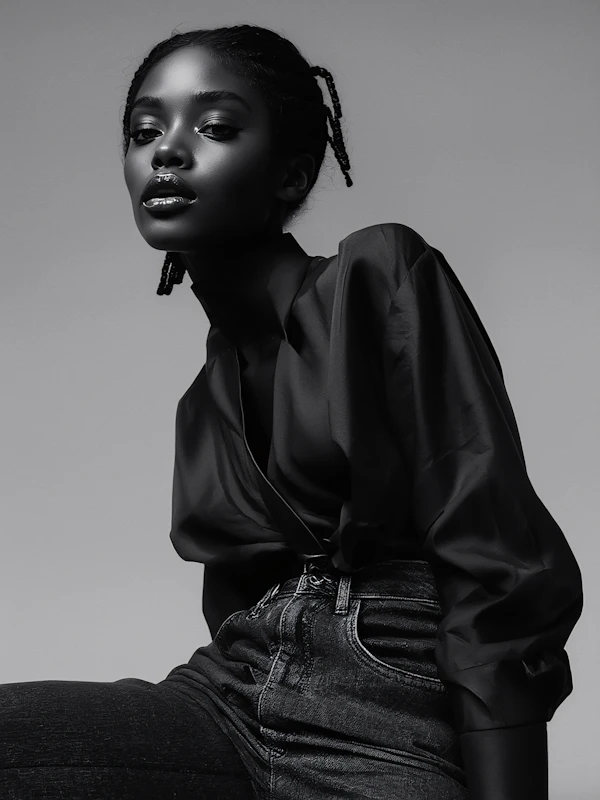 Elegant Monochrome Portrait