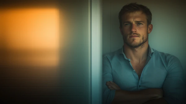 Moody Portrait of Man